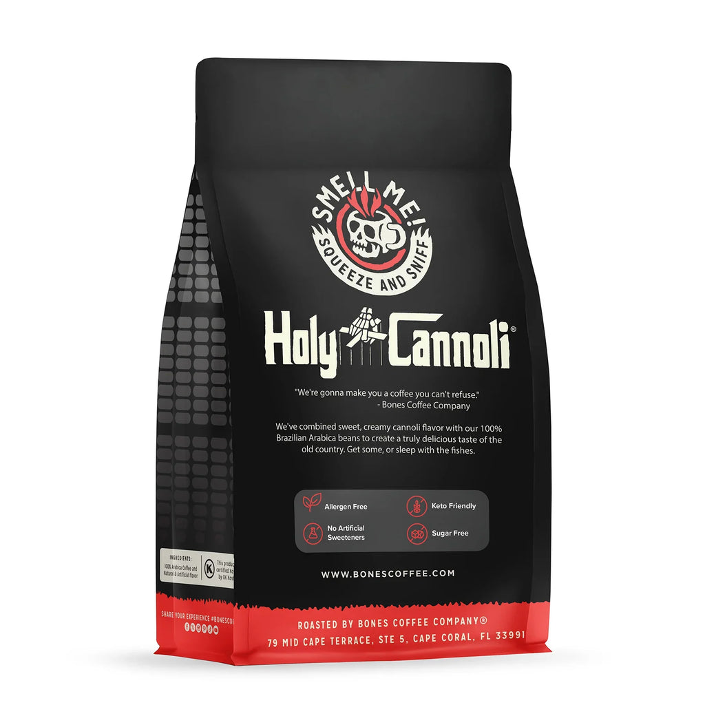 Bones Coffee Holy Cannoli — back of bag