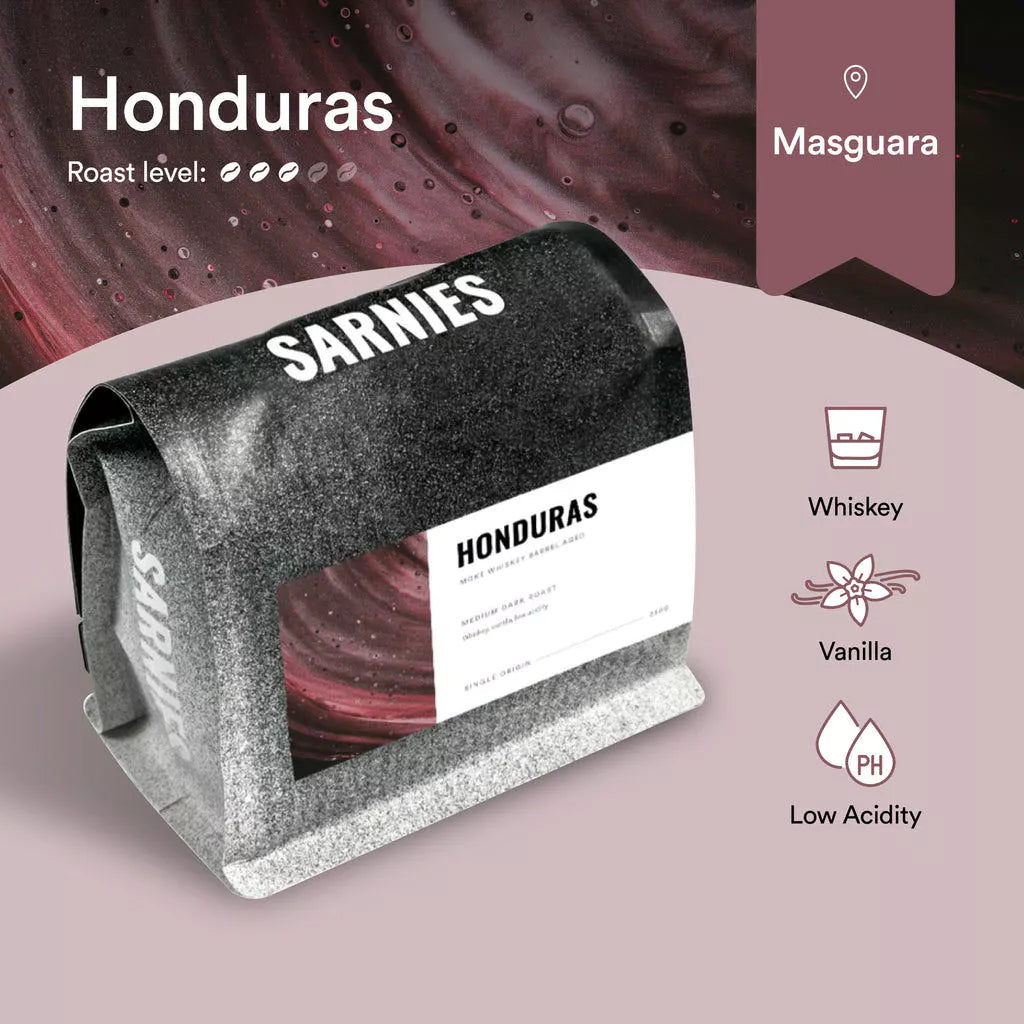 Sarnies Honduras Moke Whiskey coffee